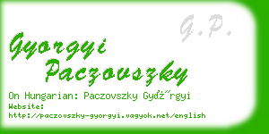 gyorgyi paczovszky business card